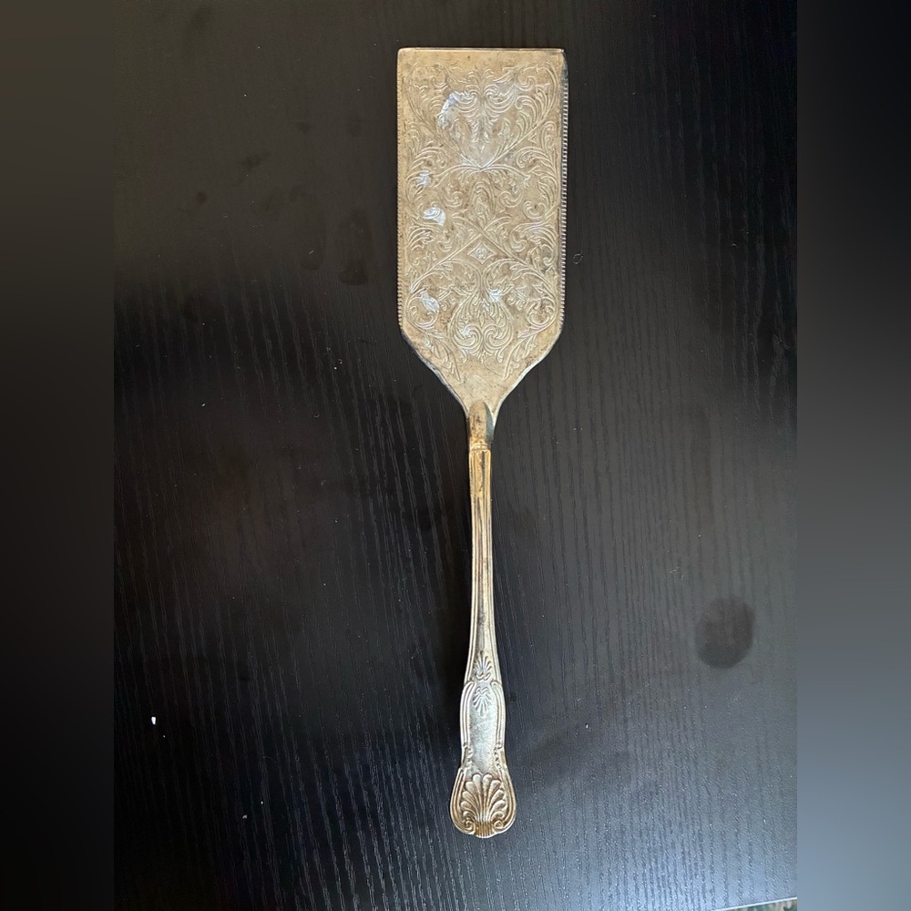 Vintage Elegant Silver Cake Server